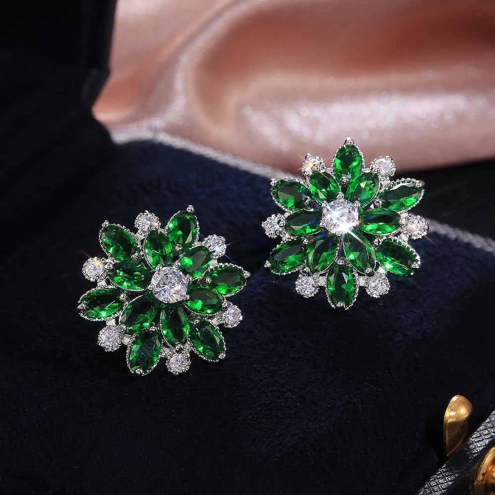 EFLAVOUR™ Gorgeous Double Layer Flower Women Stud Earring