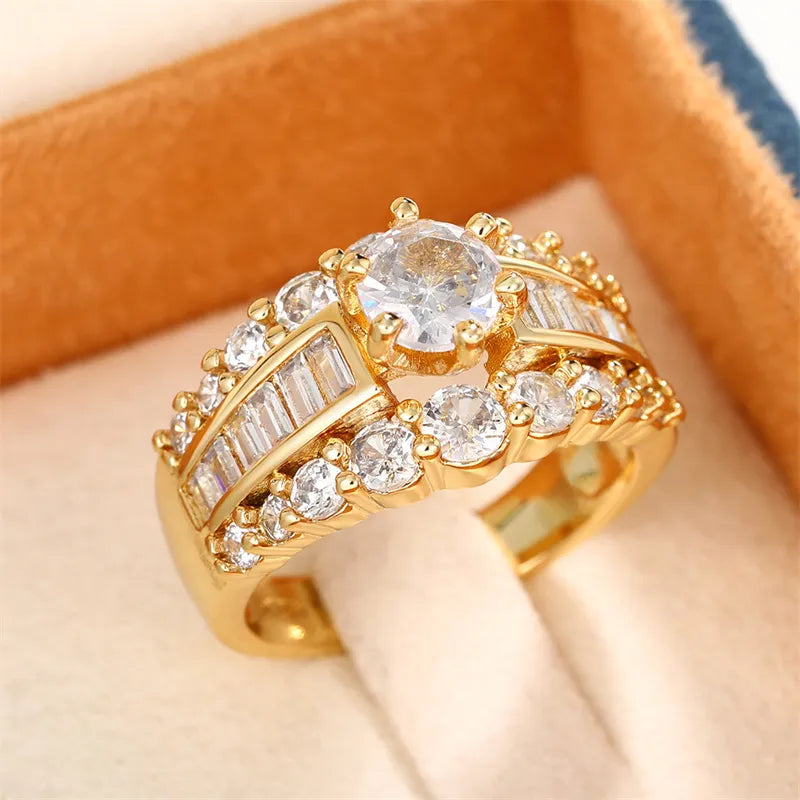 EFLAVOUR™ 2023 Trendy Gold Color Wedding Ring