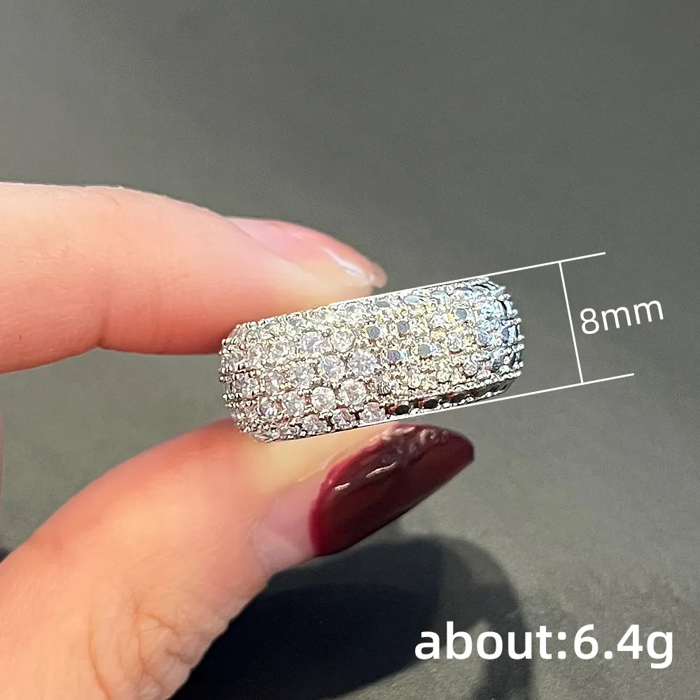EFLAVOUR™ Bling Bling Cubic Zirconia Geometric Square Ring