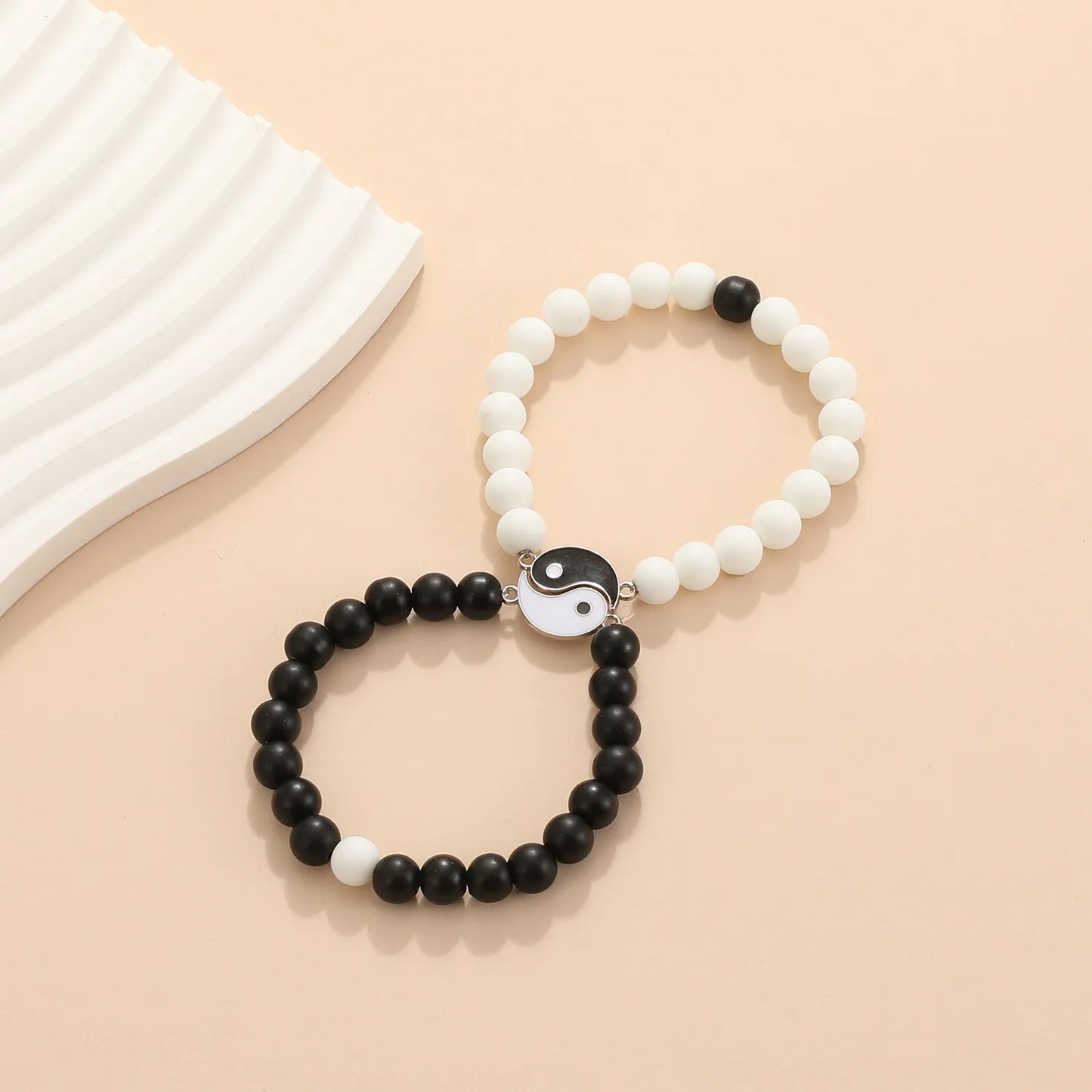 EFLAVOUR™ Delicate Yin Yang Tai Chi Beaded Bracelet Couple